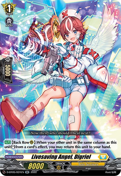 Livesaving Angel, Digriel (D-BT05/031EN) [Triumphant Return of the Brave Heroes] | Pegasus Games WI