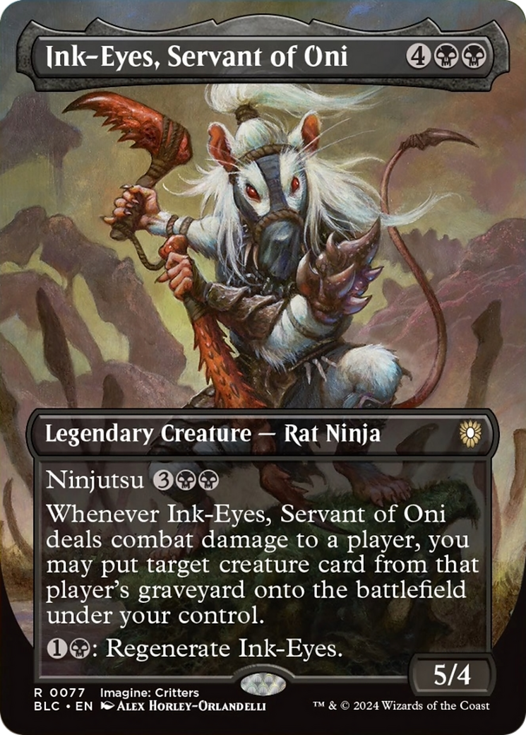 Ink-Eyes, Servant of Oni (Borderless) [Bloomburrow Commander] | Pegasus Games WI