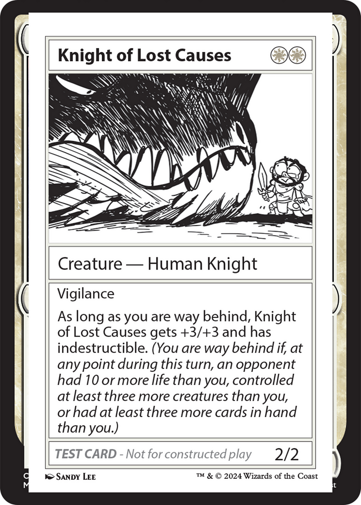 Knight of Lost Causes [Mystery Booster 2 Playtest Cards] | Pegasus Games WI