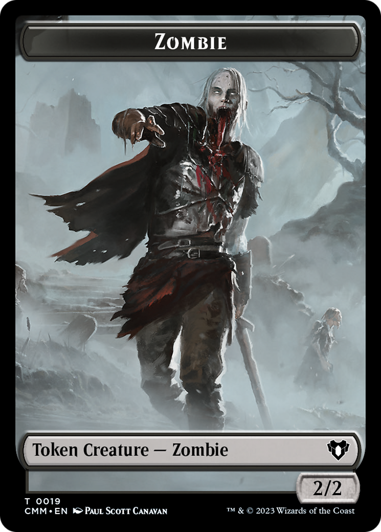 Zombie Token (19) [Commander Masters Tokens] | Pegasus Games WI