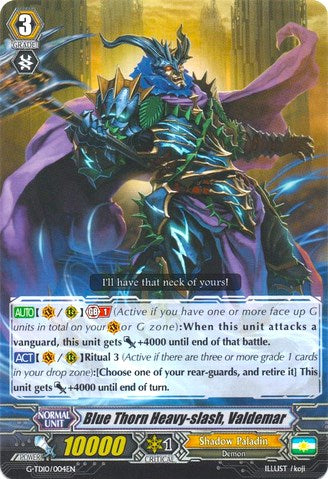 Blue Thorn Heavy-slash, Valdemar (G-TD10/004EN) [Ritual of Dragon Sorcery] | Pegasus Games WI