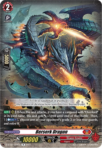 Berserk Dragon (D-BT02/028EN) [A Brush with the Legends] | Pegasus Games WI