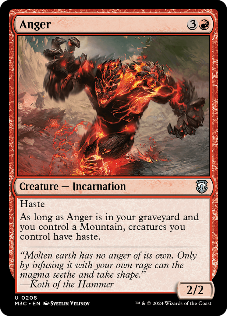 Anger (Ripple Foil) [Modern Horizons 3 Commander] | Pegasus Games WI