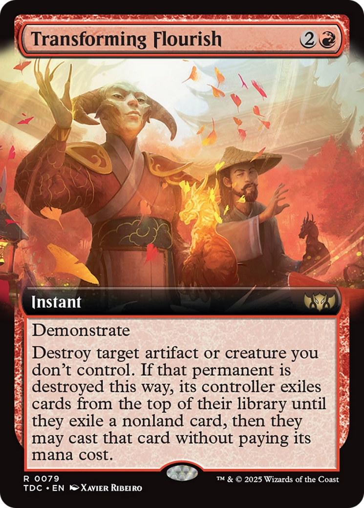Transforming Flourish (Extended Art) [Tarkir: Dragonstorm Commander] | Pegasus Games WI