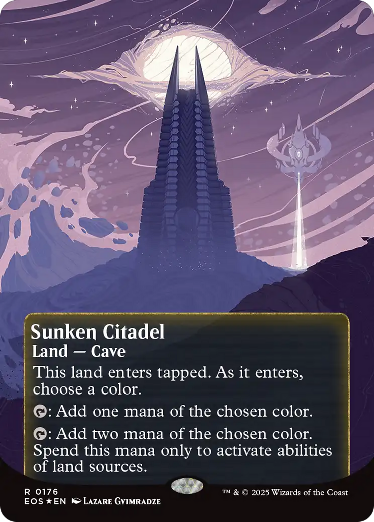 Sunken Citadel (0176) (Borderless) (Galaxy Foil) [Edge of Eternities: Stellar Sights] | Pegasus Games WI