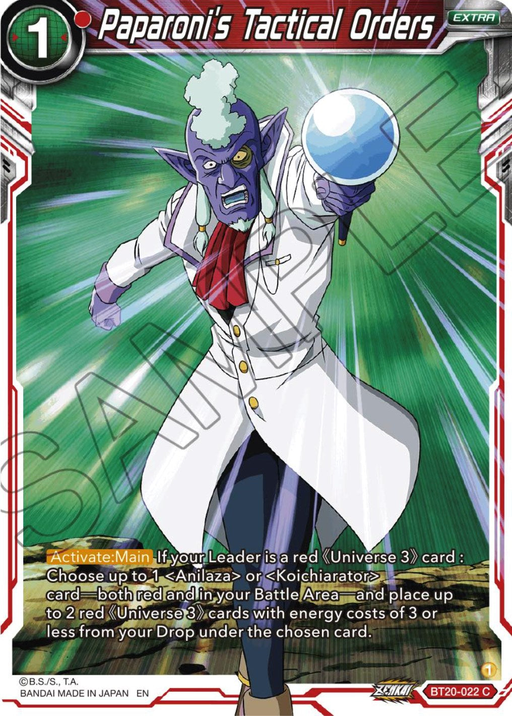 Paparoni's Tactical Orders (BT20-022) [Power Absorbed] | Pegasus Games WI