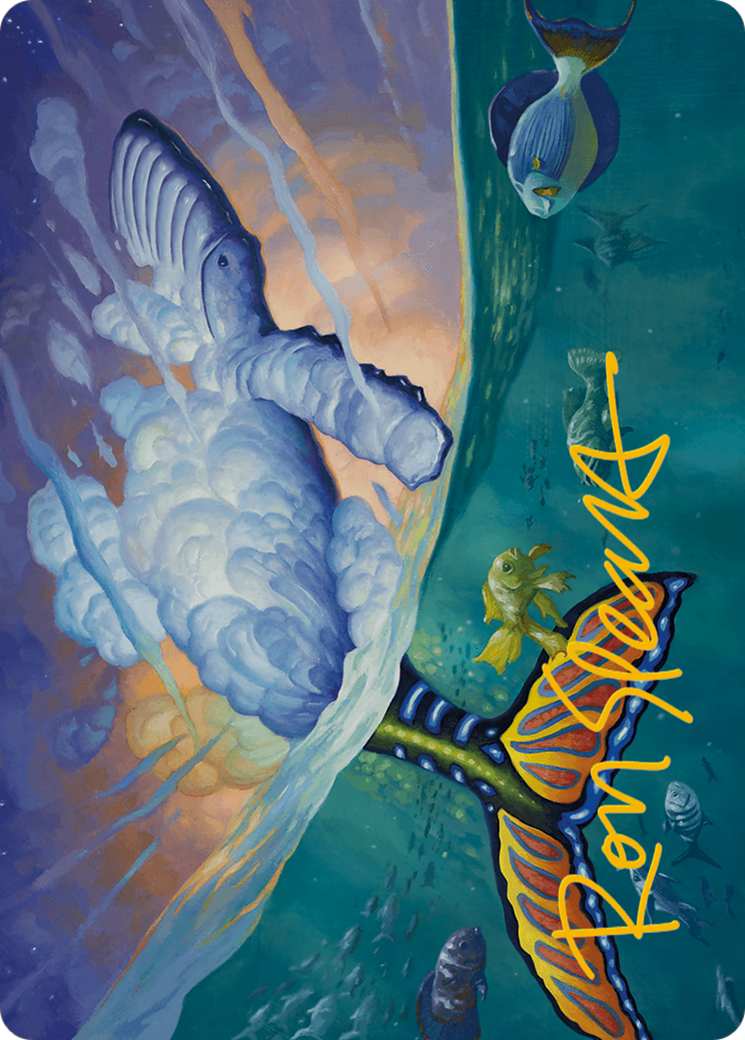 Dreamtide Whale Art Card (Gold-Stamped Signature) [Modern Horizons 3 Art Series] | Pegasus Games WI