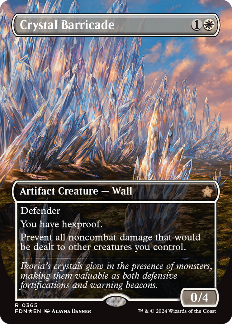 Crystal Barricade (Borderless) (Mana Foil) [Foundations] | Pegasus Games WI