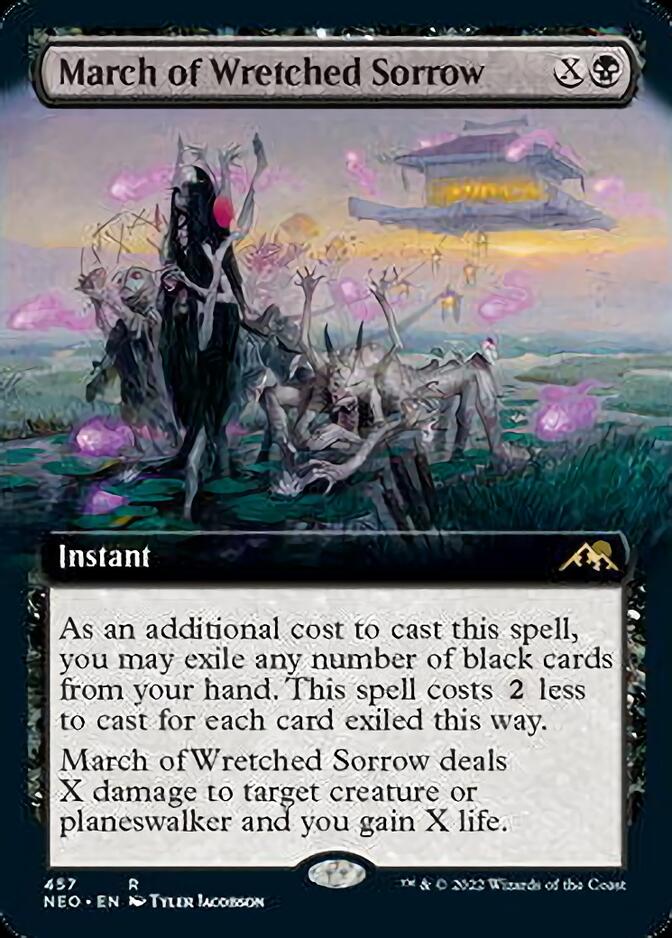 March of Wretched Sorrow (Extended Art) [Kamigawa: Neon Dynasty] | Pegasus Games WI