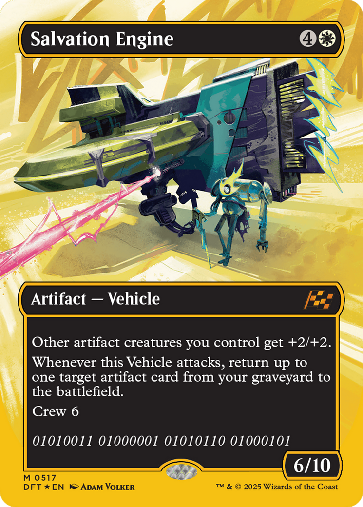 Salvation Engine (Borderless) (First-Place Foil) [Aetherdrift] | Pegasus Games WI