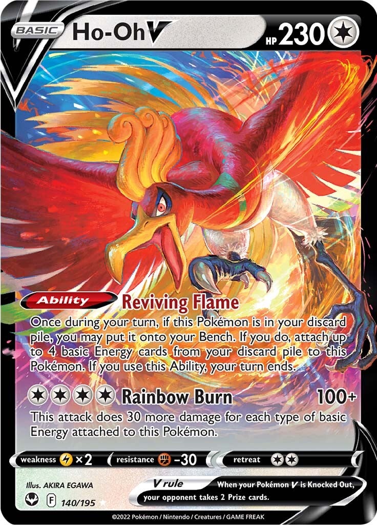 Ho-oh V (140/195) [Sword & Shield: Silver Tempest] | Pegasus Games WI