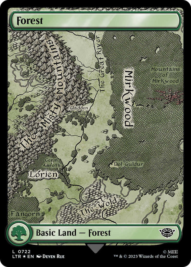 Forest (0722) (Surge Foil) [The Lord of the Rings: Tales of Middle-Earth] | Pegasus Games WI