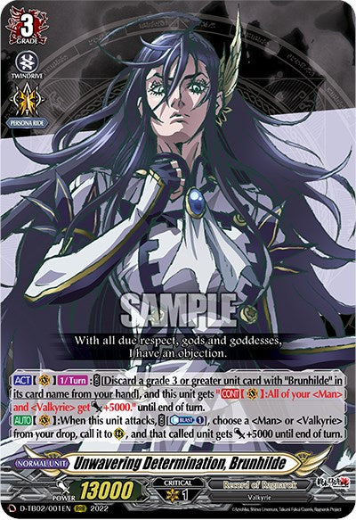 Unwavering Determination, Brunhilde (D-TB02/001EN) [Record of Ragnarok] | Pegasus Games WI