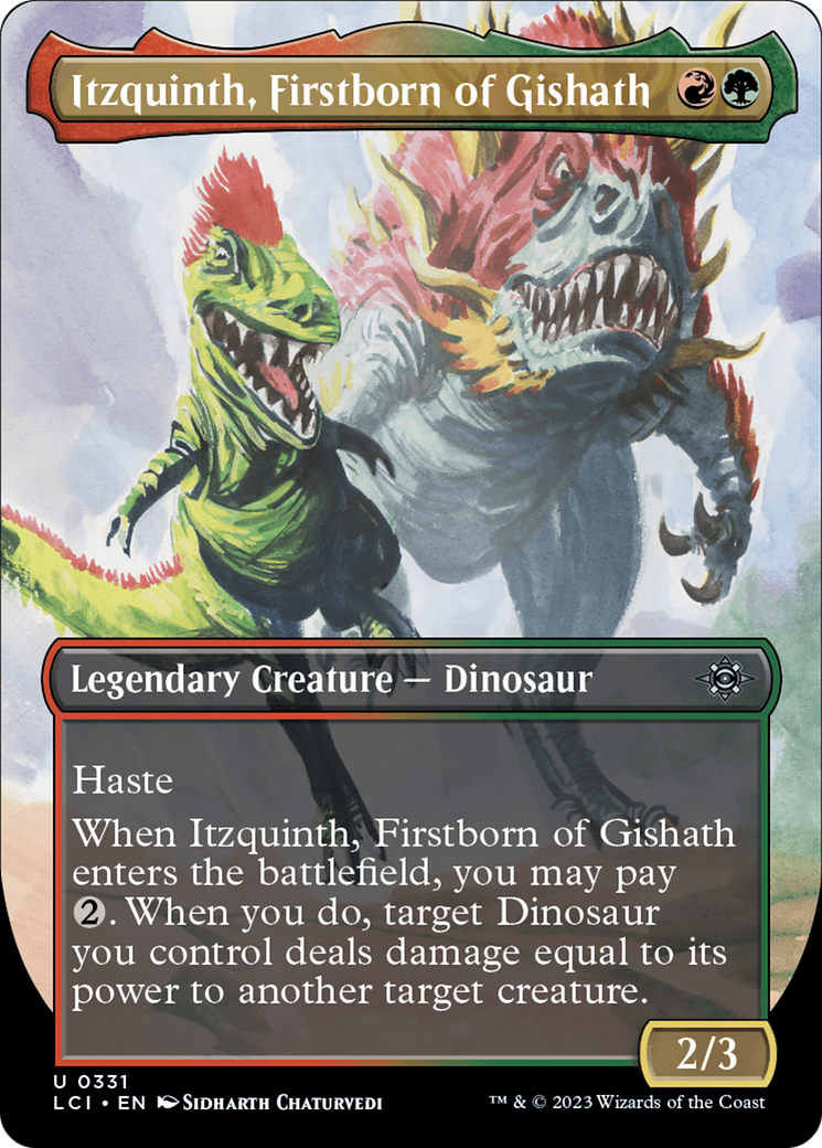 Itzquinth, Firstborn of Gishath (Borderless) [The Lost Caverns of Ixalan] | Pegasus Games WI