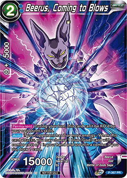 Beerus, Coming to Blows (Unison Warrior Series Boost Tournament Pack Vol. 7) (P-367) [Tournament Promotion Cards] | Pegasus Games WI