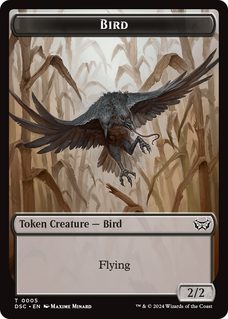 Elemental // Bird Double-Sided Token [Duskmourn: House of Horror Commander Tokens] | Pegasus Games WI