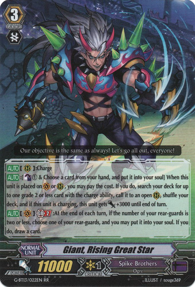 Giant, Rising Great Star (G-BT13/022EN) [Ultimate Stride] | Pegasus Games WI