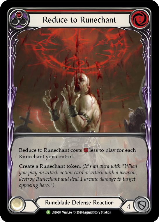 Reduce to Runechant (Red) [LGS038] (Promo)  Rainbow Foil | Pegasus Games WI