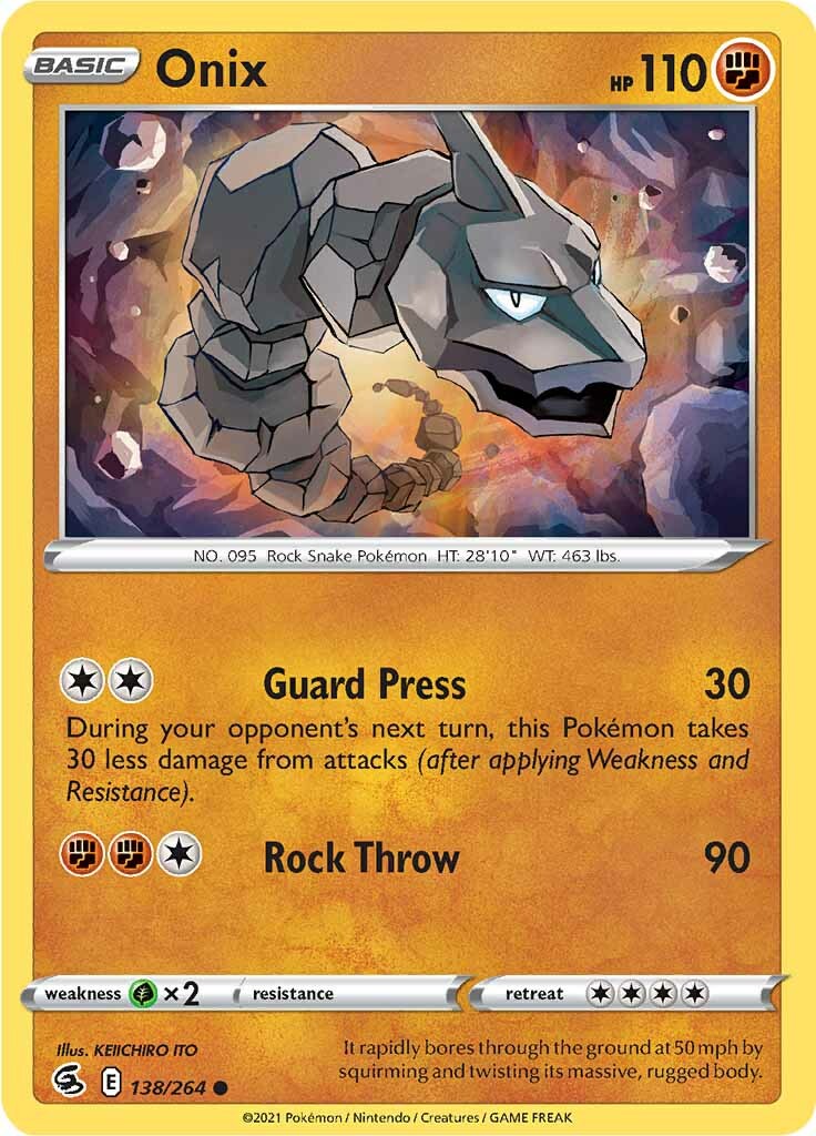 Onix (138/264) [Sword & Shield: Fusion Strike] | Pegasus Games WI