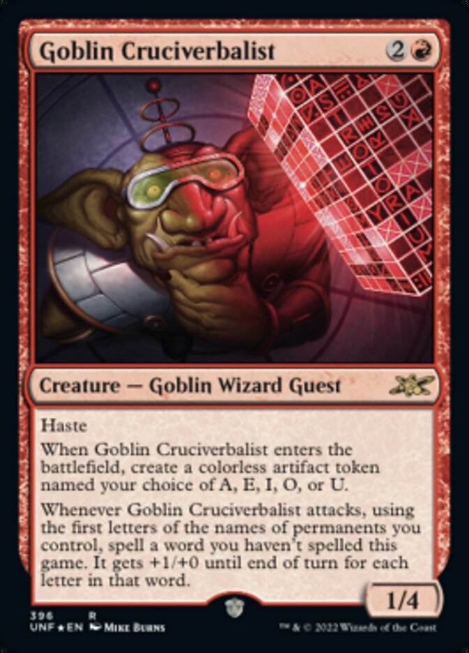 Goblin Cruciverbalist (Galaxy Foil) [Unfinity] | Pegasus Games WI