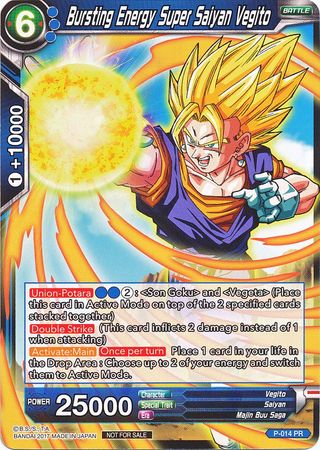 Bursting Energy Super Saiyan Vegito (Foil) (P-014) [Promotion Cards] | Pegasus Games WI