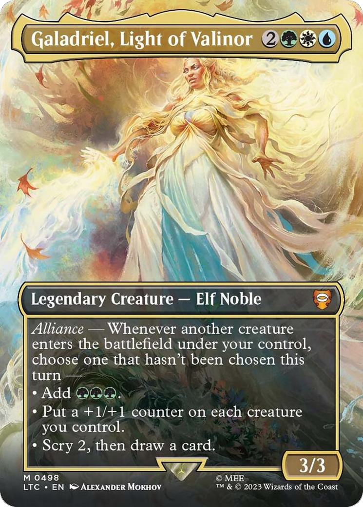 Galadriel, Light of Valinor (Borderless) [The Lord of the Rings: Tales of Middle-Earth Commander] | Pegasus Games WI