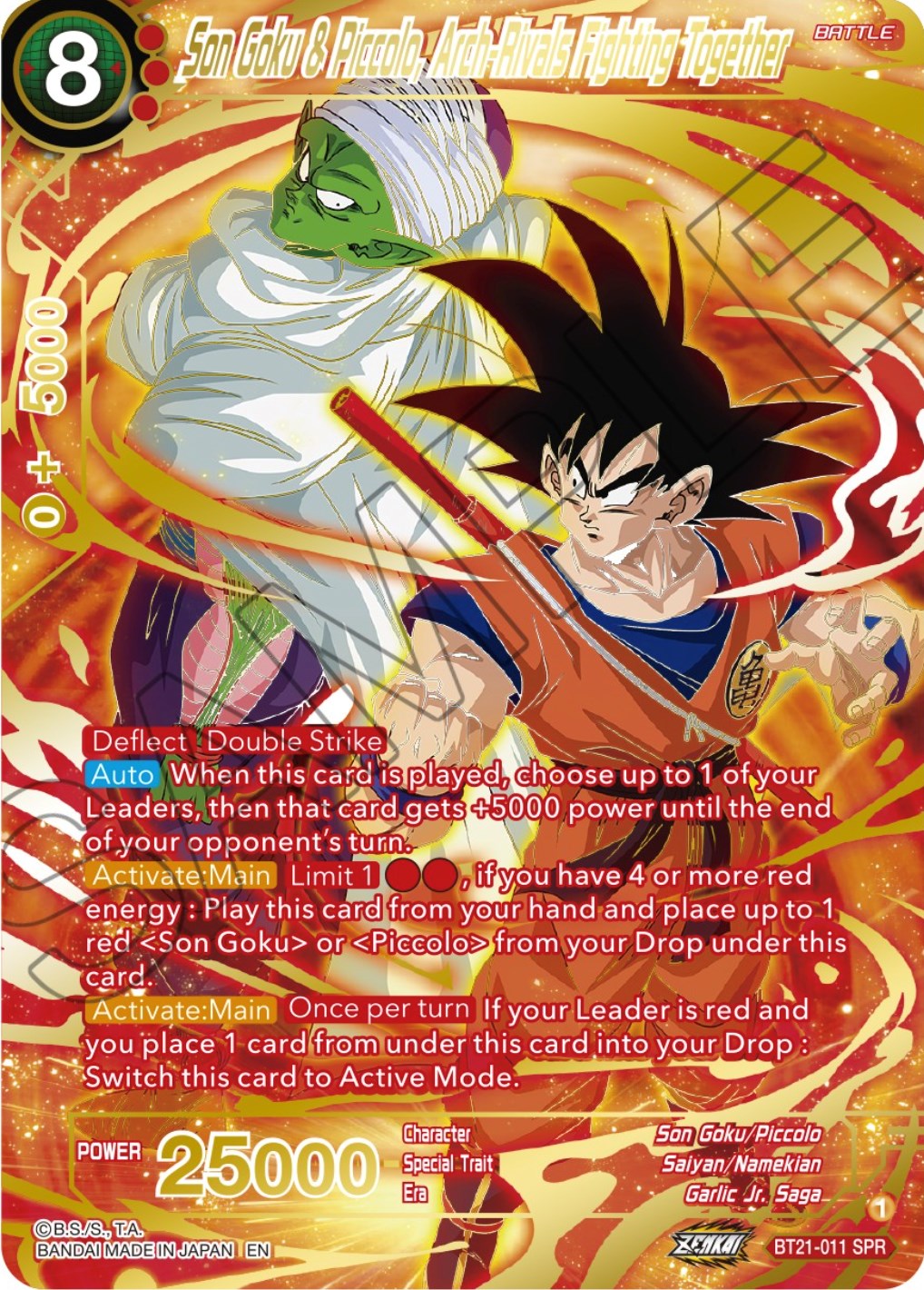 Son Goku & Piccolo, Arch-Rivals Fighting Together (SPR) (BT21-011) [Wild Resurgence] | Pegasus Games WI