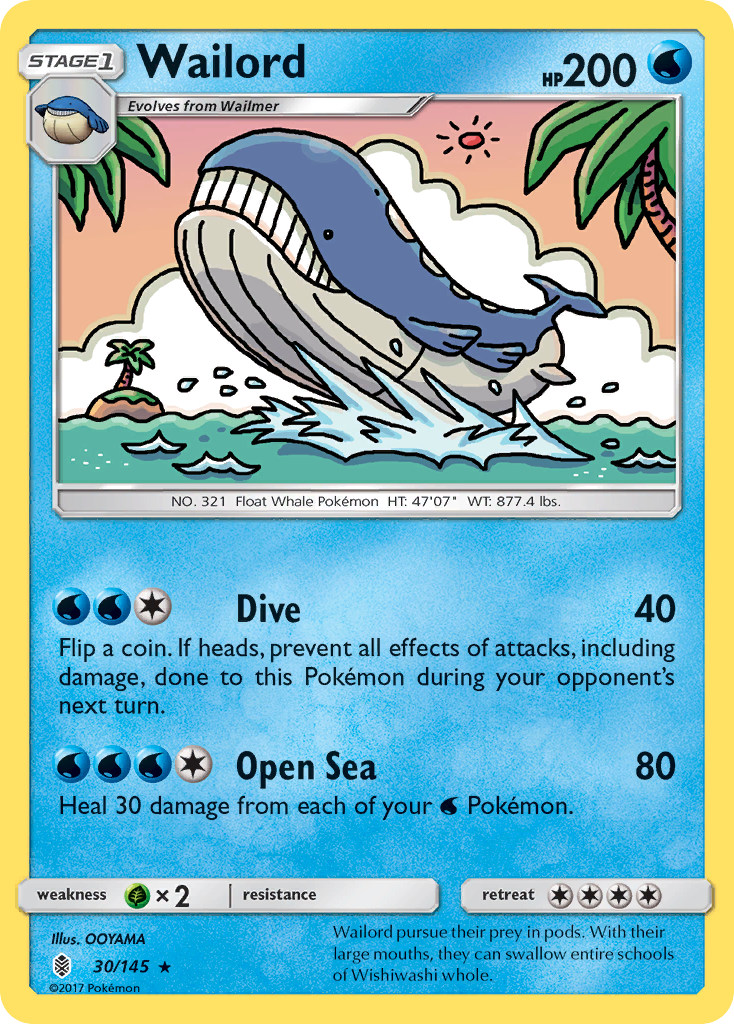 Wailord (30/145) [Sun & Moon: Guardians Rising] | Pegasus Games WI