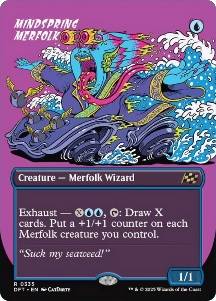 Mindspring Merfolk (Borderless) [Aetherdrift] | Pegasus Games WI