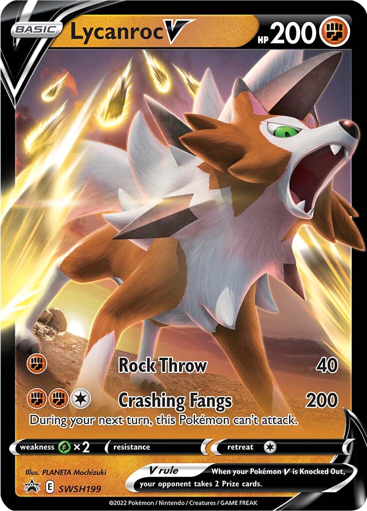 Lycanroc V (SWSH199) [Sword & Shield: Black Star Promos] | Pegasus Games WI