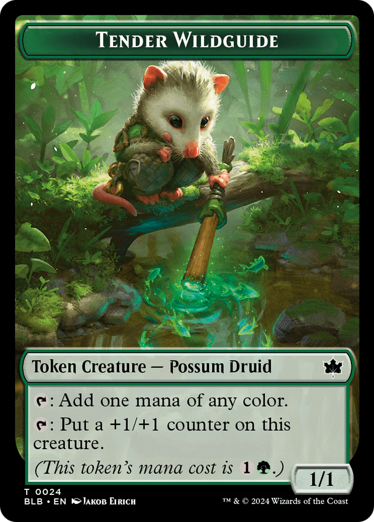 Tender Wildguide Token [Bloomburrow Tokens] | Pegasus Games WI