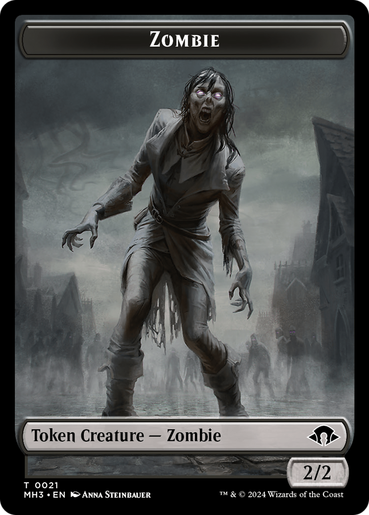 Zombie (Ripple Foil) // Insect (0027) Double-Sided Token [Modern Horizons 3 Tokens] | Pegasus Games WI