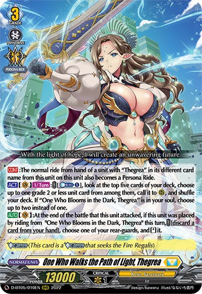 One Who Walks the Path of Light, Thegrea (D-BT05/010EN) [Triumphant Return of the Brave Heroes] | Pegasus Games WI