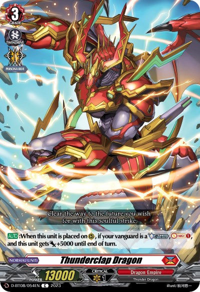 Thunderclap Dragon (D-BT08/054EN) [Minerva Rising] | Pegasus Games WI