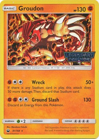 Groudon (81/168) (Cosmos Holo GameStop Promo) [Sun & Moon: Celestial Storm] | Pegasus Games WI