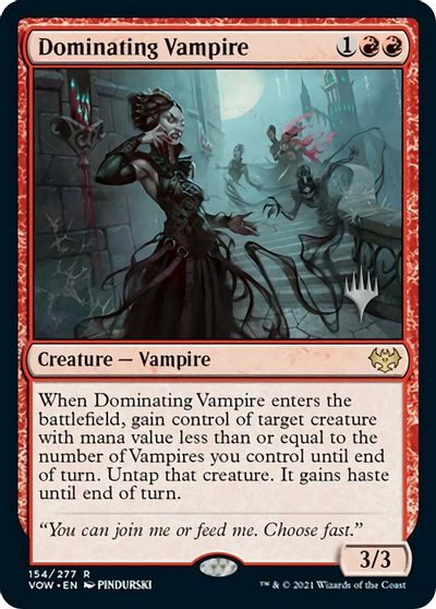 Dominating Vampire (Promo Pack) [Innistrad: Crimson Vow Promos] | Pegasus Games WI