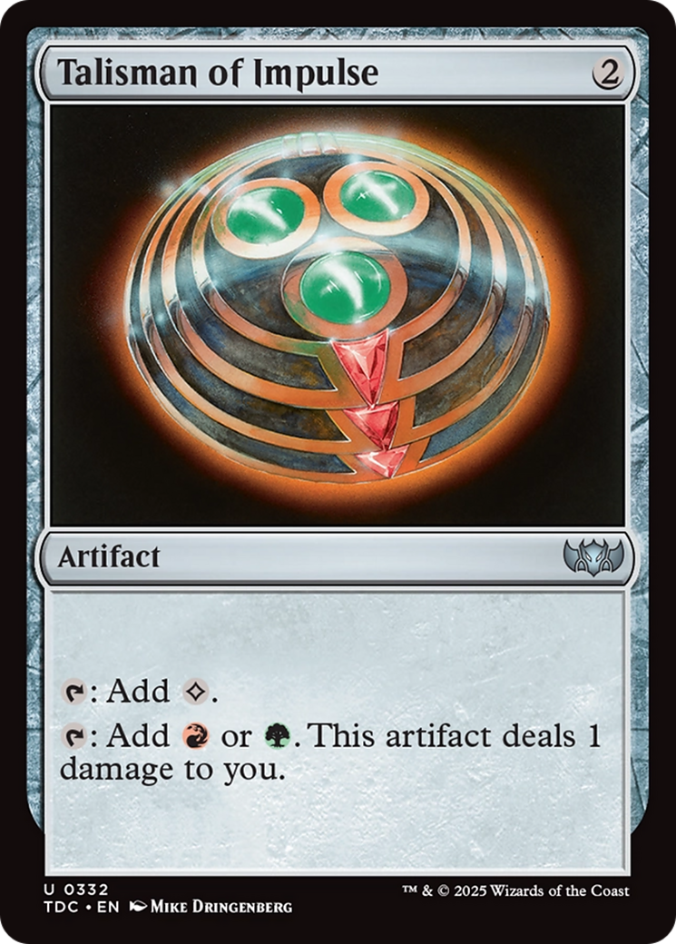 Talisman of Impulse [Tarkir: Dragonstorm Commander] | Pegasus Games WI