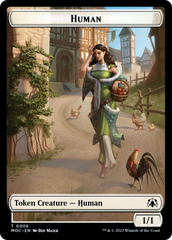 Zombie Knight // Human (6) Double-Sided Token [March of the Machine Commander Tokens] | Pegasus Games WI