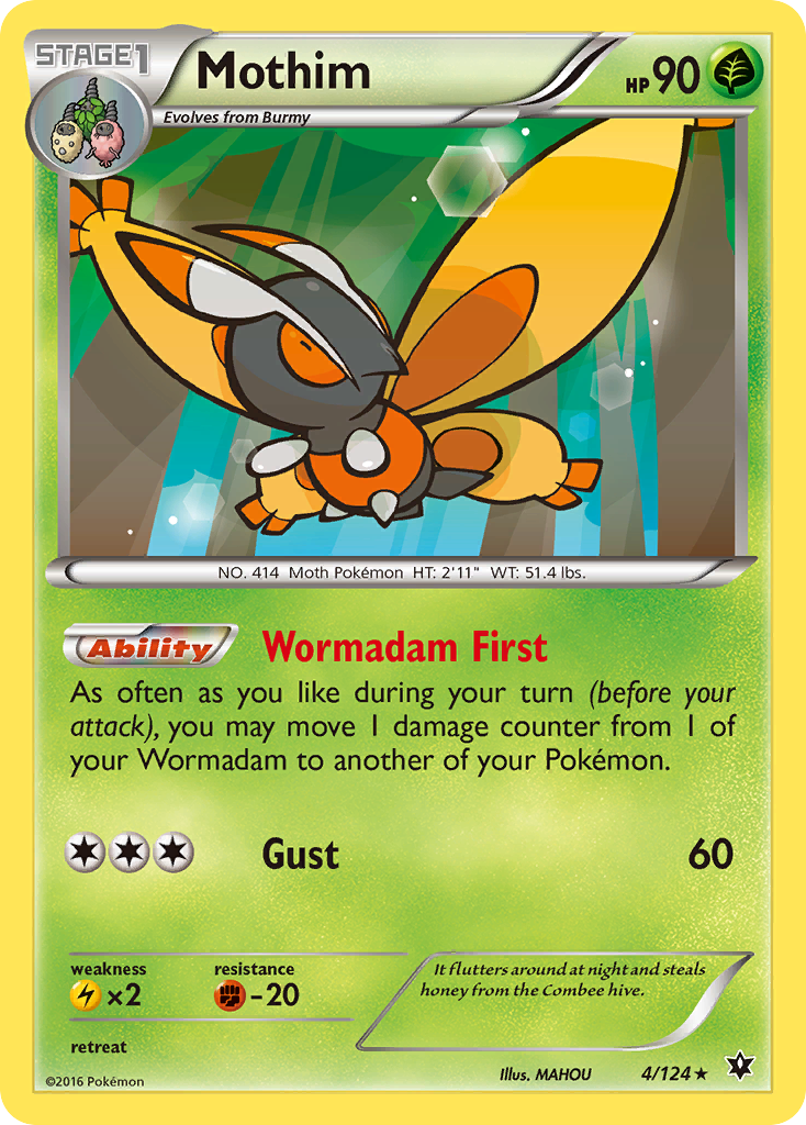 Mothim (4/124) [XY: Fates Collide] | Pegasus Games WI