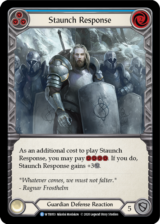 Staunch Response (Blue) [U-WTR053] (Welcome to Rathe Unlimited)  Unlimited Normal | Pegasus Games WI