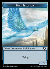 Treasure // Bird Illusion Double-Sided Token [Commander Masters Tokens] | Pegasus Games WI