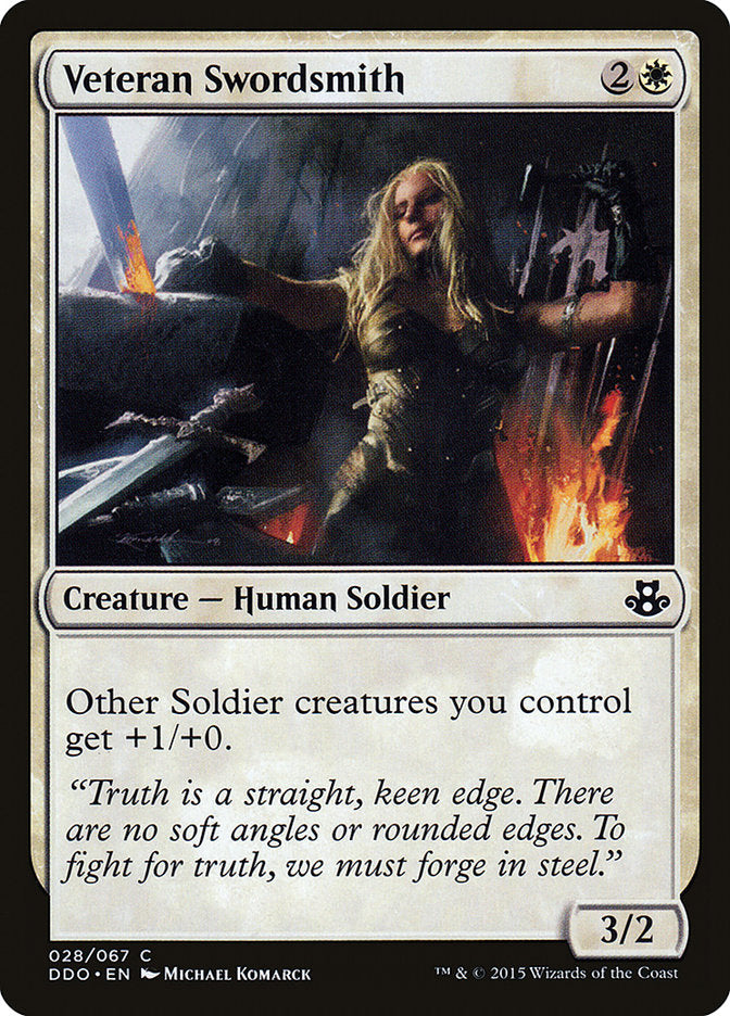 Veteran Swordsmith [Duel Decks: Elspeth vs. Kiora] | Pegasus Games WI