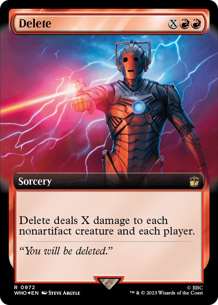 Delete (Extended Art) (Surge Foil) [Doctor Who] | Pegasus Games WI