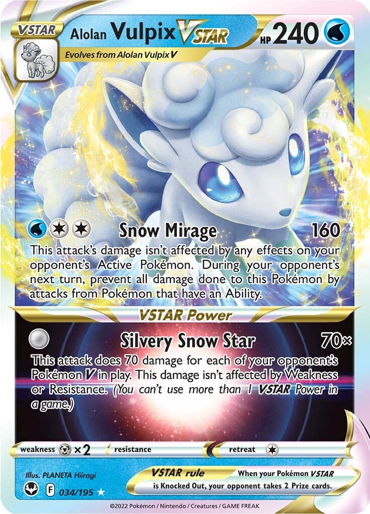 Alolan Vulpix VSTAR (034/195) [Sword & Shield: Silver Tempest] | Pegasus Games WI