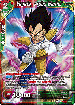 Vegeta, Proud Warrior (BT17-132) [Ultimate Squad] | Pegasus Games WI