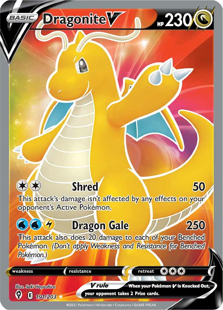 Dragonite V (191/203) [Sword & Shield: Evolving Skies] | Pegasus Games WI