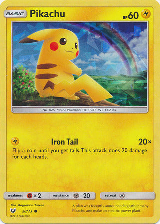 Pikachu (28/73) (Cracked Ice Holo) [Miscellaneous Cards] | Pegasus Games WI