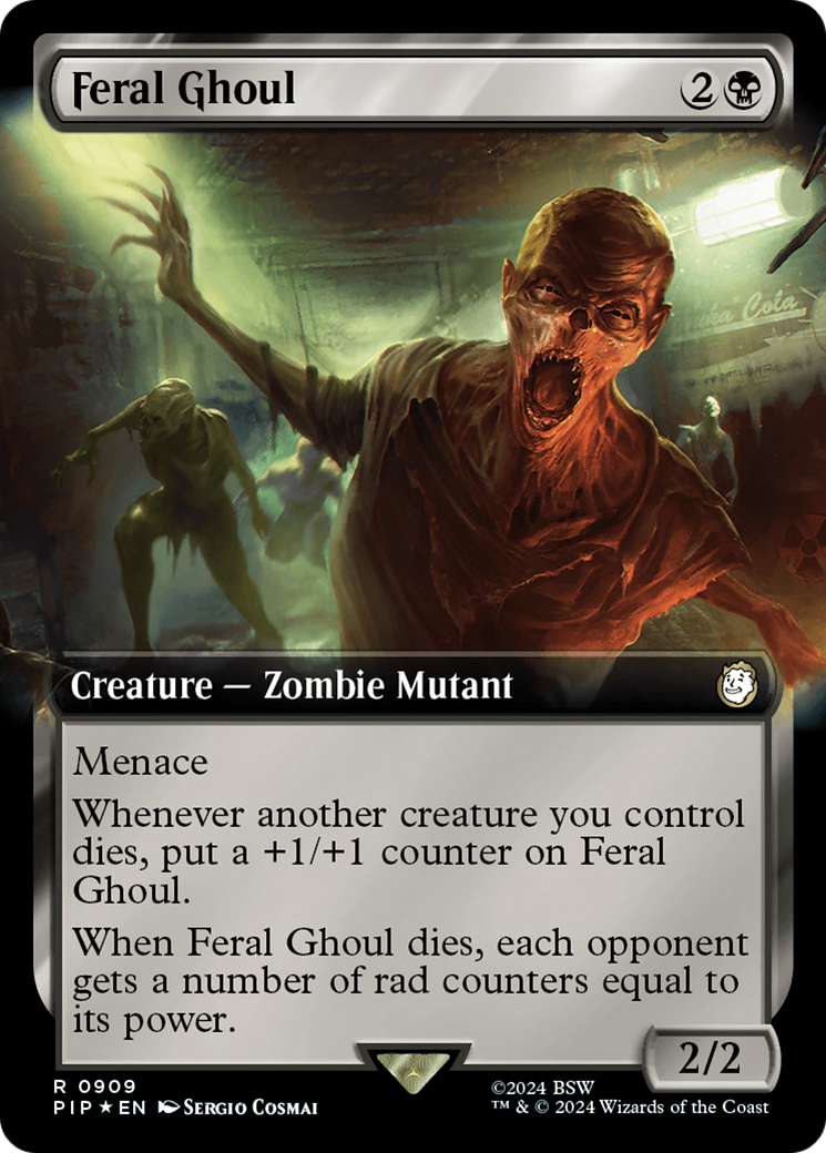 Feral Ghoul (Extended Art) (Surge Foil) [Fallout] | Pegasus Games WI