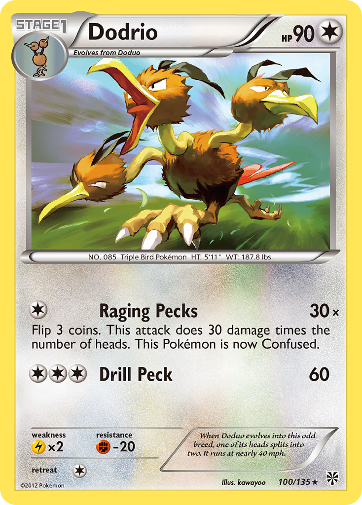 Dodrio (100/135) [Black & White: Plasma Storm] | Pegasus Games WI