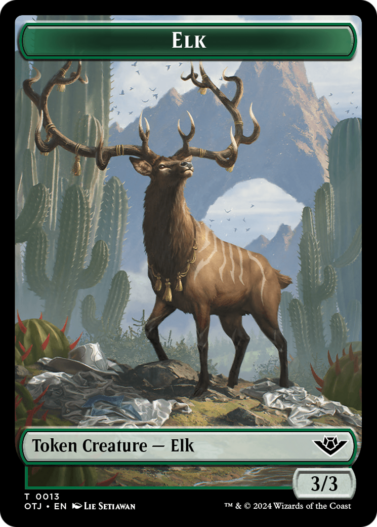 Elk Token [Outlaws of Thunder Junction Tokens] | Pegasus Games WI